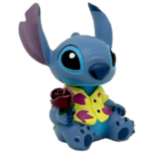 Disney Stitch with Rose Over the Moon for You Mini Figurine