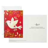 Hallmark UNICEF Peace Dove on Red Boxed Christmas Cards, Pack of 12