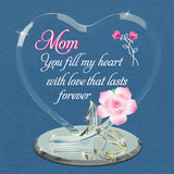 Glass Baron Rose "Mom You Fill My Heart"