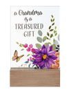 A Grandma Is A Treasured Gift Glass Block