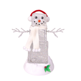 10" Festive Ice Cube Glitter Snowman