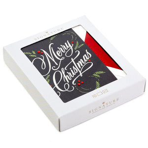 Hallmark Elegant Script Boxed Christmas Cards, Pack of 10