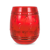 Embossed Candy Canes Red Stemless Wine Glass, 17 oz.