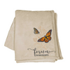 Embroidered Monarch Butterfly Bereavement Single Layer Fleece Blanket 50" x 60"