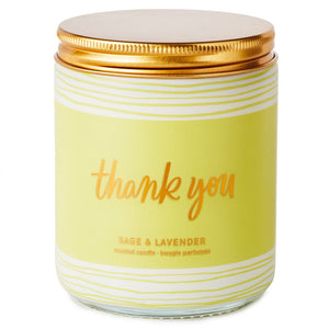 Hallmark Thank You Scented Single-Wick Jar Candle, 7 oz.