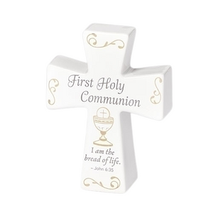 4.5" First Holy Communion Ceramic Cross