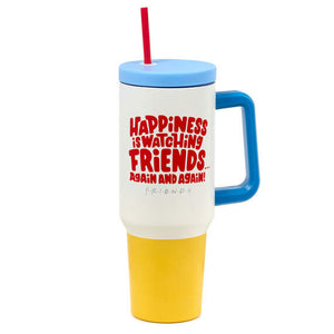 Hallmark Friends "Happiness Is" Insulated Travel Cup With Handle, 42 oz.