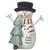 Frosty Friends Forever Snowman with Frosted Christmas Tree Mini Figurine