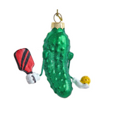 3" Glass Pickleball Ornament