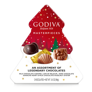 Godiva Masterpiece Chocolates 3.5 Oz. Holiday Tree Tin