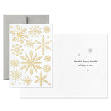 Hallmark Gold Snowflakes Packaged Christmas Cards, Set of 5