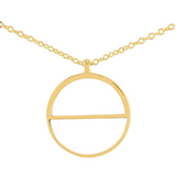 Gold Stone Half Circle Layers Necklace