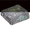 Gray Dinosaur Glow-in- the- Dark Blanket Throw 50" x 60"