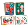 Hallmark Retro Merry Wishes Assorted Boxed Christmas Cards, Pack of 16