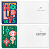 Hallmark Retro Merry Wishes Assorted Boxed Christmas Cards, Pack of 16