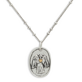 Guardian Angel Charm Necklace, 18"