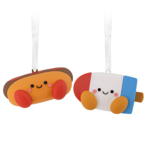 Hallmark Better Together Hot Dog and Freeze Pop Magnetic Hallmark Ornaments, Set of 2