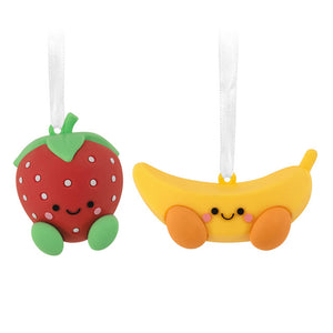 Hallmark Better Together Strawberry and Banana Magnetic Hallmark Ornaments, Set of 2