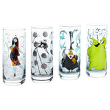 Hallmark Disney Tim Burton's The Nightmare Before Christmas Color-Changing Drinking Glasses, Set of 4