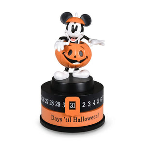 Hallmark Disney Jack-o'-Lantern Mickey Mouse Halloween Countdown Calendar Statue, 7"