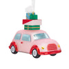 Hallmark Signature Pink Car With Presents Blown Glass Hallmark Ornament