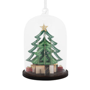 Hallmark Signature Christmas Tree Cloche Glass and Paper Hallmark Ornament