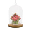 Hallmark Signature Poinsettias Cloche Glass and Paper Hallmark Ornament