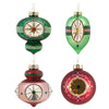 Hallmark Good Cheer Nostalgic Glass Hallmark Ornaments, Set of 4