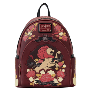 Loungefly Harry Potter Gryffindor House Floral Tattoo Mini Backpack