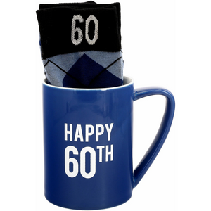 Happy 60th 18 oz. Mug and Sock Set