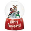 5.75" Happy Pawlidays Musical Wind-Up Water Globe