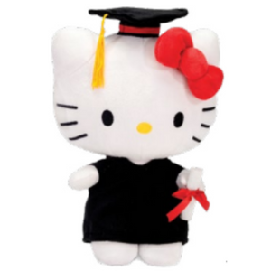 Hello Kitty Graduation Cap and Gown 9" Stuffed Plush