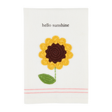 Hello Sunshine Sunflower Crochet Tea Towel