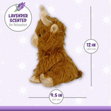 Henry the Highland Cow Microwavable and Coolable Warm Pals Stuffed Animal Plush with Lavender Scent