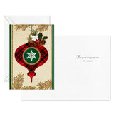 Hallmark Holly and Ornament Boxed Christmas Cards, Pack of 40