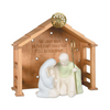 Holy Family and Stable Nativity Figurines, Set of 2