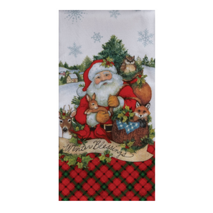 Home for Christmas Santa Dual Purpose Terry Towel