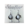 SILVER FOREST WHITE LYRD SHAPES W/ SWIRL EARRINGS