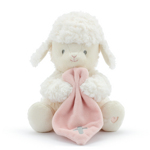 Jesus Loves Me Musical Lamb with Pink Blankie