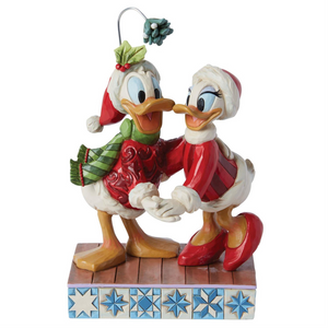 Jim Shore Disney Donald and Daisy Mistletoe Figurine