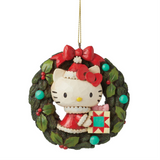 Jim Shore Hello Kitty Wreath Hanging Ornament