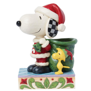 Jim Shore Snoopy Santa and Elf Woodstock Figurine