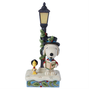 Jim Shore Snoopy & Woodstock Lamp Post Figurine