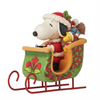 Jim Shore Snoopy & Woodstock in Sleigh Figurine