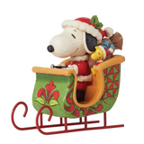 Jim Shore Snoopy & Woodstock in Sleigh Figurine