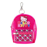 Sanrio Hello Kitty with Apples Clear Bright Pink Backpack Keychain