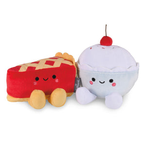 Hallmark Better Together Cherry Pie and Ice Cream Magnetic Plush Pair, 5"