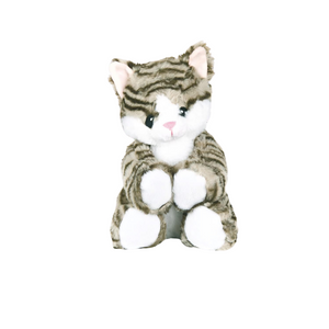 Kiki the Gray Tabby Cat Microwavable and Coolable Warm Pals Stuffed Animal Plush with Lavender Scent