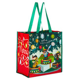 Hallmark North Pole Tree Trimmers Band Reusable Tote Bag, 13.75"