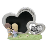 Love Will Keep Us Together Double Heart Chalk Board Photo Frame